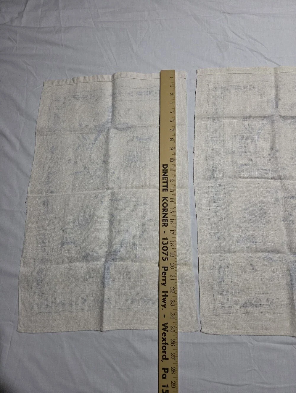 Vintage Kay Dee Delft Blue Onion Linen Tea Towels Set of 2
